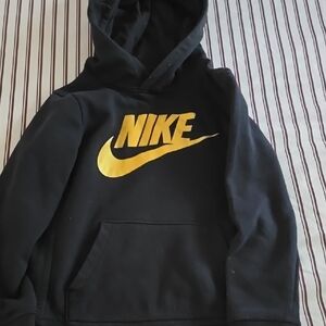 Nike Black Hoodie with Gold Logo